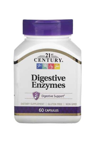 21st Century Digestive Enzymes Dietary Supplement 60 Capsules