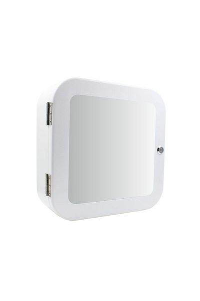 Bathroom Solutions Dulap cu medicamente cu oglindă și cheie, 32x32x11,5 cm, alb – Soluții pentru baie