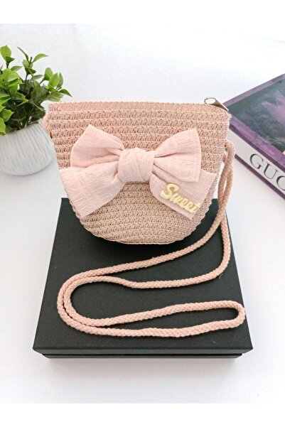 REBORN DESIGN سلة من القماش المعلقة بحبل مكرامية مع فيونكة من القماش وحقيبة م...