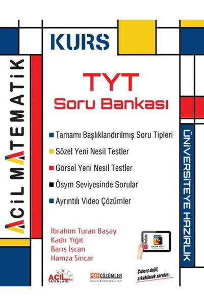 AV YAYINLARI Acil Yayınları TYT Matematik KURS Soru Bankası