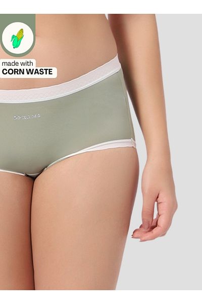 Intimate Queen Corn Bae Lacy Boyshorts – CloudSoft Luxury, Made from Corn Fiber | Soothes Skin, No Roll-Ups