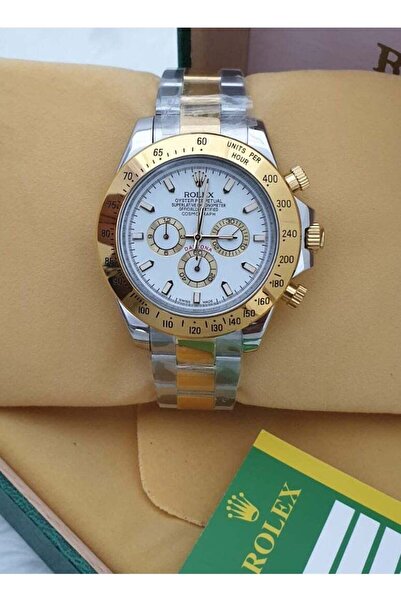 Rolex ساعة رولكس دايتونا للرجال مقاومة للماء مع ملحقاتها بطارية