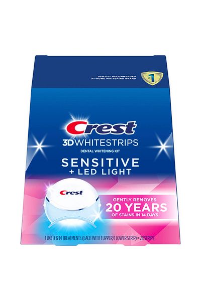 CREST Box of 14x Teeth Strips, Crest, 3D White, Sensitive, 6% Concentration, 14 days