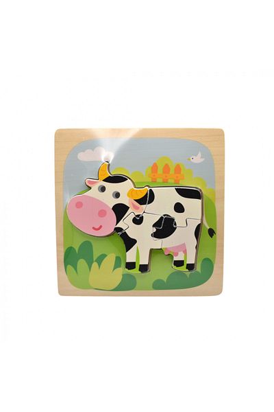 OEM Puzzle cu 4 piese 3D, model văcuță