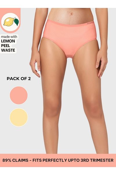 Intimate Queen Lemon Bae Maternity Briefs – Ultra Soft, Seamless Comfort for Pregnancy & Sensitive Skin (Pack Of 2)