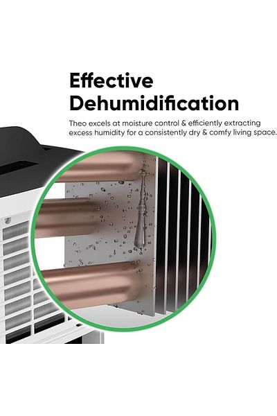 Stadler Form Swiss Design Stadler Form Theo Dehumidifier, Silent, 10L/Day, 40m², Hygrostat, Timer, Auto Off, Drai