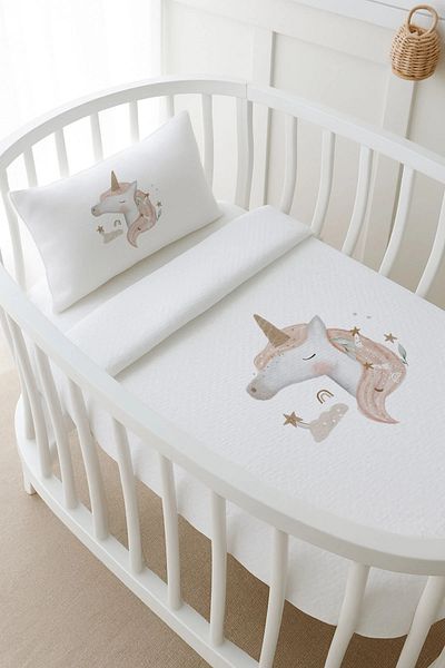 Tuğba Kuğu Pike Set - Royal Series - Unicorn Dream - 60 X 100 cm