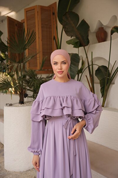 Nissra Ankanoor Φαρδύ φόρεμα με διπλό βολάν Anka255068