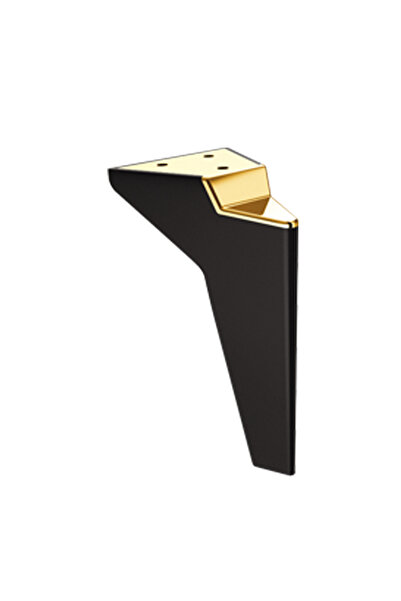 MİSLİNE PLATİN 16 CM MAT SİYAH - PİRİNÇ Mobilya Ayağı ,Kanepe Ayağı, Koltuk A...