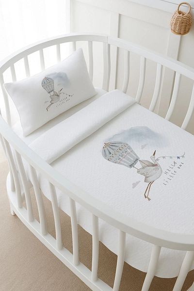 Tuğba Kuğu Pike Set - Royal Series - Hello Little One - 60 X 100 cm