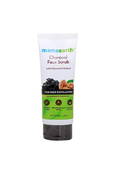 Mamaearth Face Scrub with Charcoal & Walnut 100 g