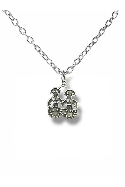 Herşey Nota Special Heart Figured Double Necklace for Lovers – Silver Color Zamak Unisex Love Themed Jewelry Set