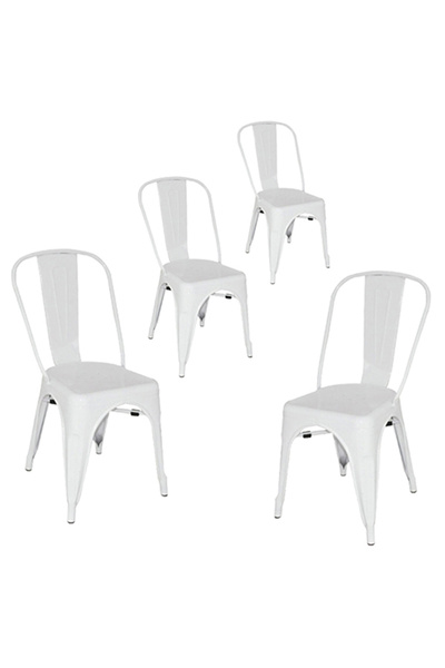 ChairLife Tolix Kolsuz Metal Sandalye (4 Adet)