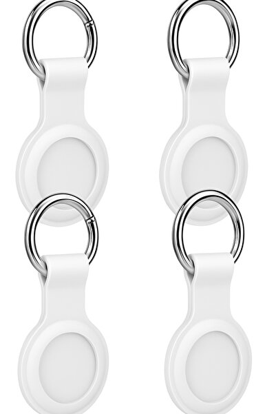 Coverzone Husă din silicon cu breloc A010 Breloc de protecție alb Pachet de 4