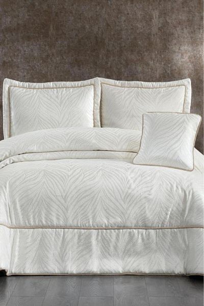 Çeyiz Diyarı Charlotte Jacquard Double Bedspread Cream