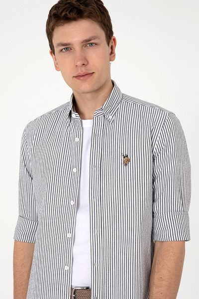 U.S. Polo Assn. Η.Π.Α. Polo Assn. Ανδρικό μακρυμάνικο πουκάμισο 100% βαμβακερό 2103065