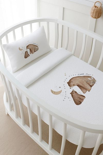 Tuğba Kuğu Pike Set - Royal Series - Baby Bear - 60 X 100 cm