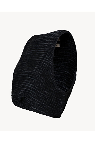 İKİKIZ Crinkle Black Crop Top