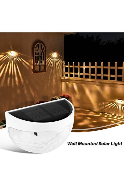 fullreyon 2 Adet Güneş Enerjili, 5 Watt Solar Duvar Apliği, 3200 Kelvin Gün I...