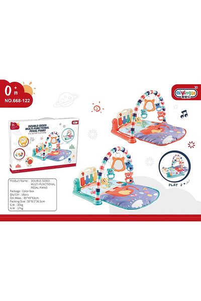 Factory Price -Elephant Double-Sided Pedal Piano Activity Playmat- Red
