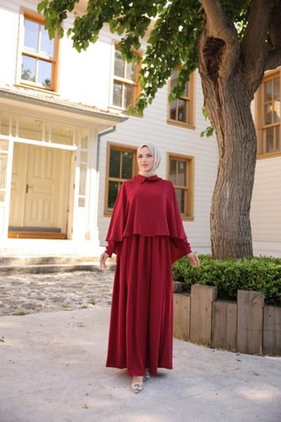Nissra Φόρεμα με καπέλο και γιακά Ankanoor Anka255084