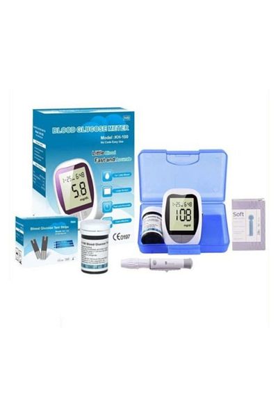 Bison IVD Blood Glucose Monitor Kit – Includes 50 Test Strips and 50 Lancets for Diabetes Control