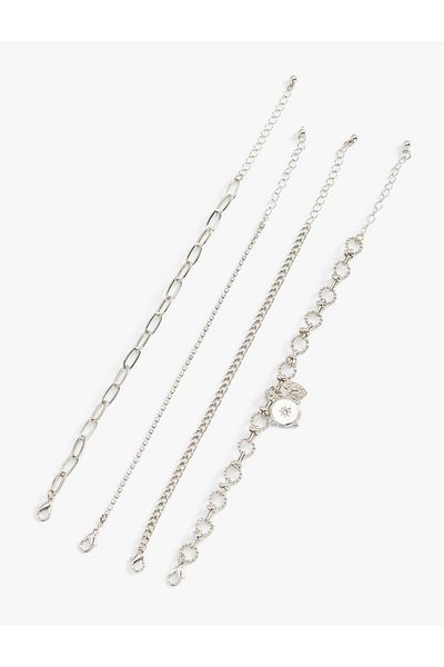 Koton Set of 4 Bracelets with Chain Detail