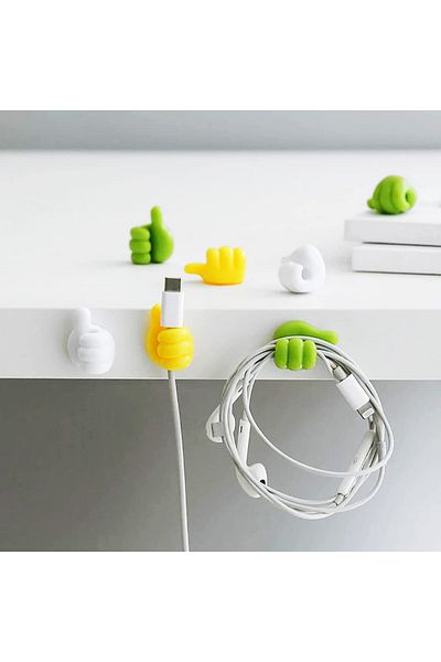 Gerhannery Set de 12 cleme autoadezive pentru cablu Gerhannery, silicon, multicolore, 2,2 x 2,2 x 3 cm