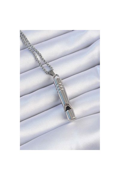 Skygo Emergency Whistle 316L Steel No Darkening High Decibel Necklace Unisex - TJ-EBK1200