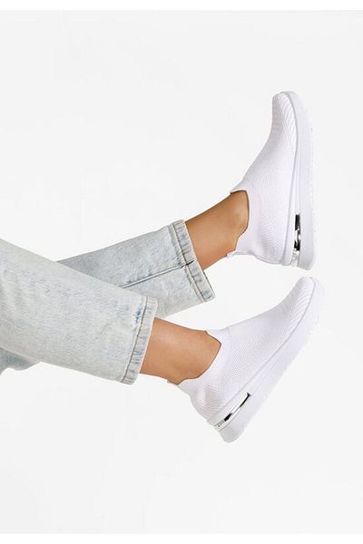B T Shoes Tenisi Slip-On Palow albi