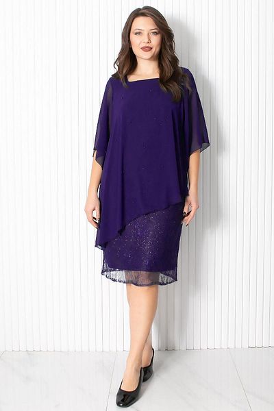 Fahima Pearl Chiffon Evening Dress Purple Fhm908