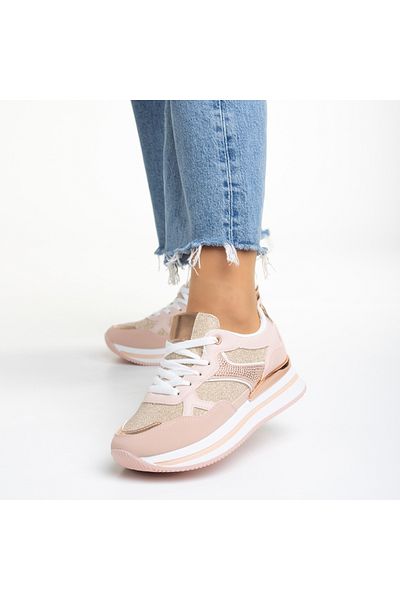 Kalapod Women's pink textile sports shoes Haya