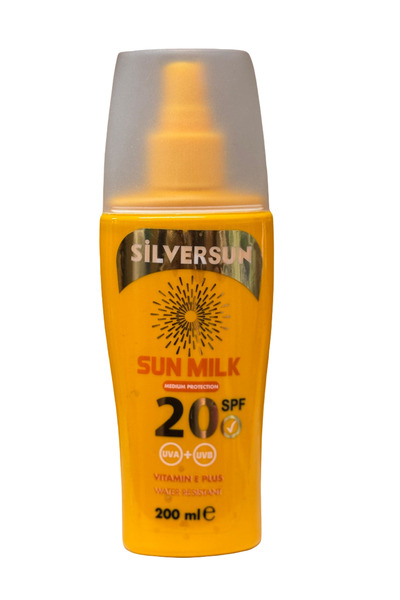 Güneş Silversun 200ml Sütü Spf20 Uva Uvb Vitamin E Plus Öncesi