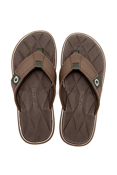 Cartago Мъжки сандали тип джапанки Малта, кафяви, 39/46