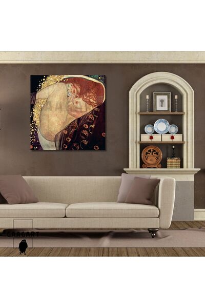 GAAGART Kare Kanvas Tablo Ünlü Eserler Gustav Klimt Danae (Model 3)