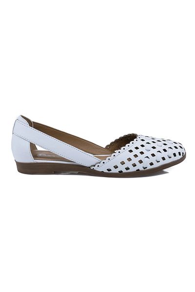 Caspiansea Balerini dama, Caspian, Cas-183, Casual, Piele Naturala, alb, 36