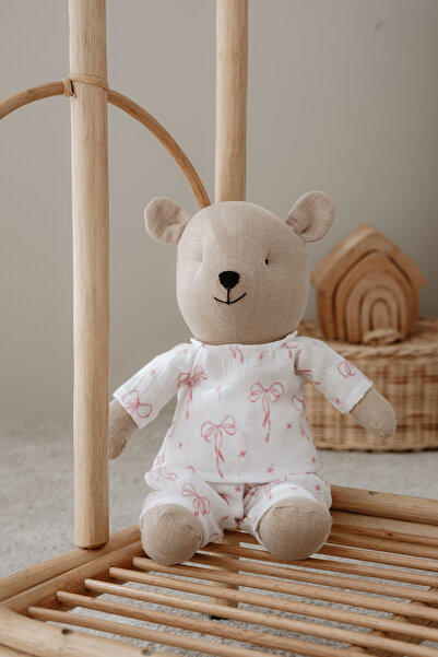 Tuğba Kuğu Pijamalı Ayıcık Uyku Arkadaşı - Pureline Series - Dainty Bows