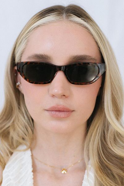 Bilge Karga Aralık Leopard Green Sunglasses
