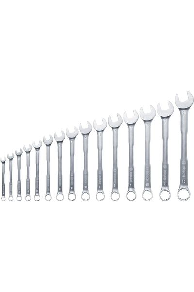 Bosch Open End Combined Wrench Set 15 Pieces -1600A02Z9E
