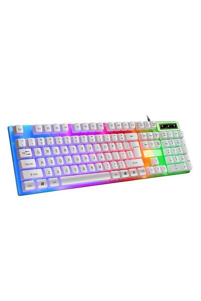 huitich G21 Wired Gaming Keyboard – Mechanical Feel, RGB Backlit USB Plug & Play