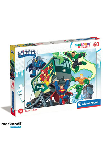 CLEMENTONI أحجية الصور المقطوعة الملونة من دي سي سوبر فريندز، مكونة من 60 قطع...