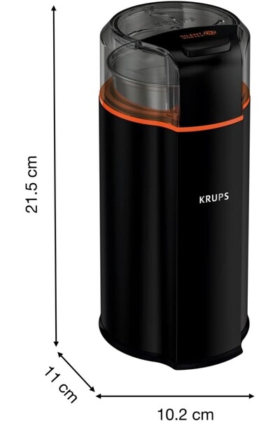 Krups GX3328 Silent Vortex Elektrikli Kahve ve Baharat Öğütücü 3'ü 1 Arada, , Çıkarılabilir Kap Uyumlu