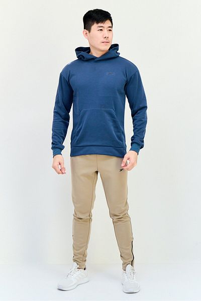 Reebok Men Sportswear Fit Long Sleeve Outdoor Sweatshirt, Dark Dusty Blue