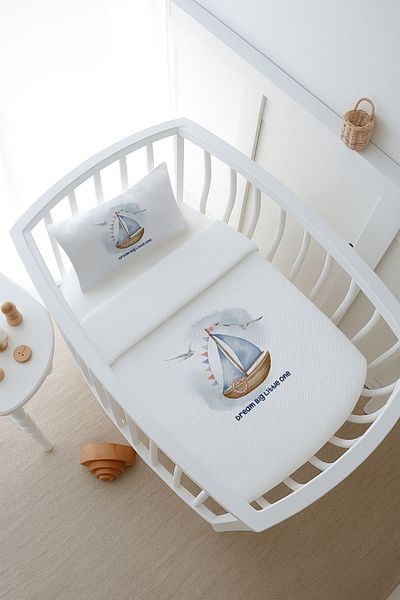 Tuğba Kuğu Pike Set - for Baby - Little Sailor - 80 X 120 cm