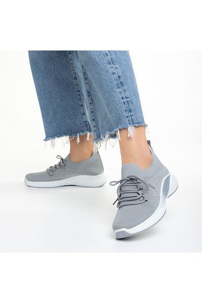Kalapod Pantofi sport dama gri din material textil Matrona