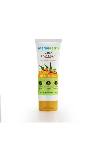 Mamaearth Ubtan Face Scrub with Turmeric & Walnut for Tan Removal 100 g