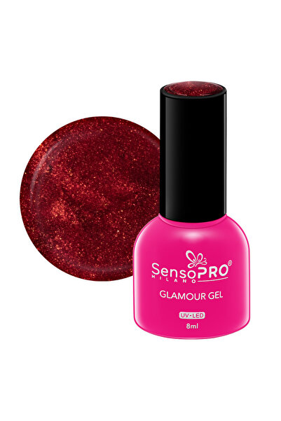SensoPRO Milano Oja semipermanentă Glamour Gel 8ml, Perfect Ruby #118