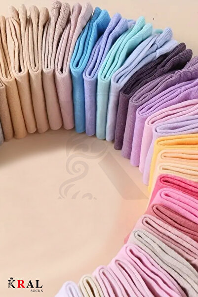 KRAL SOCKS Women - Men 8 Pairs Cotton Seamless Soft Invisible Combed Cotton Booties Ankle Socks