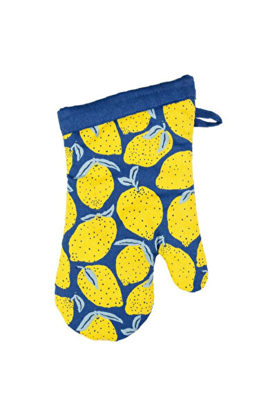 Mukitchen قفاز فرن بتصميم مطبوع عليه صورة ليمون، مقاس 13 × 7 بوصة