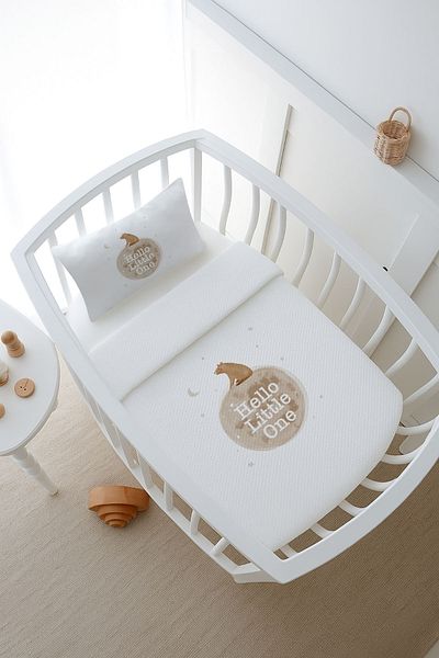 Tuğba Kuğu Pike Set - Pure Baby - Hello Bear - 60 X 100 cm